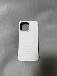 ホワイトシリコンiPhoneケース 波紋模様