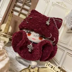 猫耳帽子+ポンチョwr【匿名配送】にじぱぺっと　にじぱぺ　ぱぺ服　帽子　ぬい服