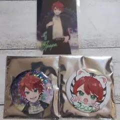 カラフルピーチ　じゃぱぱ　東武動物公園　缶バッジ　クリアカード