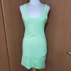ノースリーブミニワンピース ライトグリーン