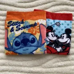 Disney リロ&スティッチ　ミッキーマウス　ノベルティ　タオルハンカチ