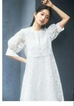 美品★リリーブラウン　レースミニワンピース