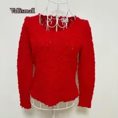 ●Vallismall3Dニットセーター　もこもこ　派手色　赤系　大人ガーリー
