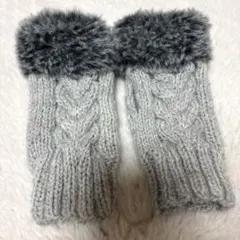 ハンドウォーマー　アームウォーマー　手袋　ハンドメイド　かぎ編み