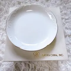 美品】大倉陶園 ゴールドライン 26cmミート皿 白磁 未使用品 3枚セット