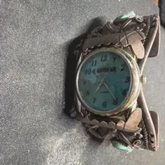 インディアンジュエリー一点物バングル時計