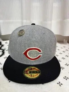 新品　new era 59fifty シンシナティ レッズ　70thピンズ付き