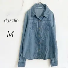 dazzlin ダズリン デニムシャツ ブラウス M 綿100% 羽織りのサムネイル