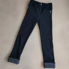 THE SHOP TK ネイビー ストライプ折り返し 長ズボン 140