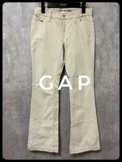 ✅️GAP　コーデュロイパンツ　フレアシルエット　ライトベージュ　Ｓ