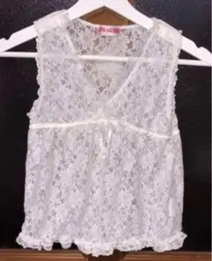 レース トップス　130 ブラウス　ノーブランド