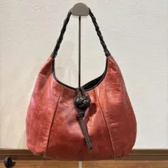 【美品】IBIZA イビザ レザー 本革製 ハンドバッグ 肩がけ可 編み込み