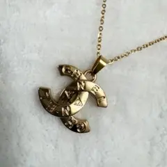 CHANEL ヴィンテージ CCロゴ ボタンチャーム ネックレス