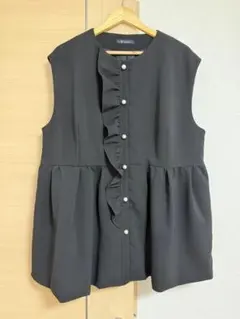 フォーマル ブラック フリル ベスト 4L