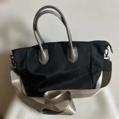 ナイロン ブラック トートバッグ
