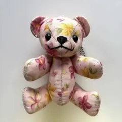 美品】ローラアシュレイ テディベア ぬいぐるみ 花柄 LAURA ASHLEY