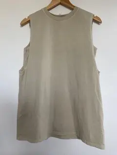 ミラオーウェン　ベージュ ノースリーブ カットソー