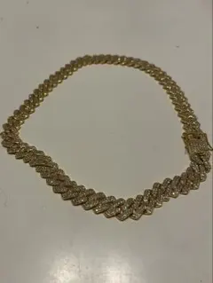 マイアミキューバンチェーンネックレス　太め　ユニセックス　ブリンブリン①