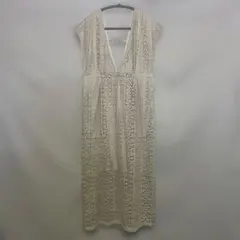美品！レースワンピース ノースリーブワンピース ロングワンピース