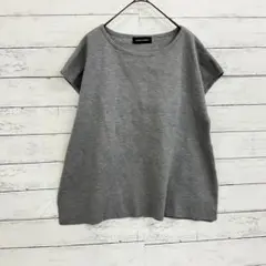 【GALLORIA】ベスト 無地 グレー シンプルデザイン Lサイズ