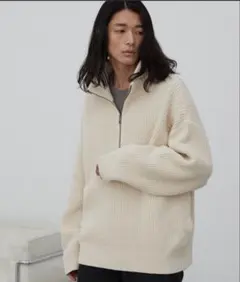 HALF ZIP AZE KNIT /Mサイズ