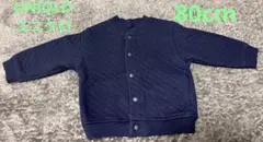 UNIQLO ユニクロ　キルティング カーディガン　ネイビー　80cm