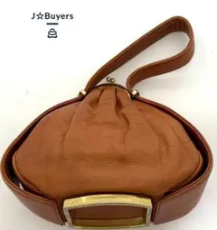 Ck2182 がま口 レザーバッグ レザー 手持ち ハンドバッグ