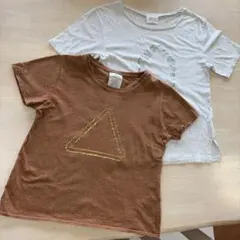 超お買い得！caph troupe Tシャツ 2枚組 ブラウン・ライトグレーのサムネイル