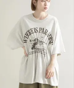 美品 KBF シャーリングプリントTEE オートミールのサムネイル