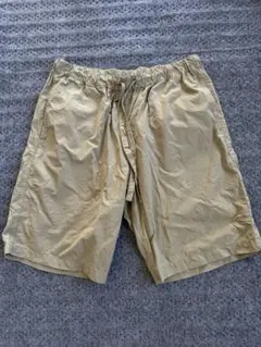 洗いざらしサッカー織りショートパンツ男女兼用Ｍ・カーキグリーン