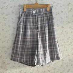 【新品】SHEIN チェック柄キュロット Sサイズ
