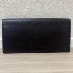 イヴサンローラン 長財布 YSL 刻印 ステッチ レザー ダークブラウン 