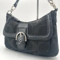 美品✨COACH コーチ ソーホー ワンショルダーバッグ キャンバス ブラック