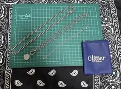 glitter jewelr シルバー系ネックレス　ブレスレットまとめ売り