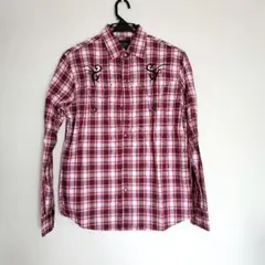 赤と白のチェック柄 Lサイズ シャツ