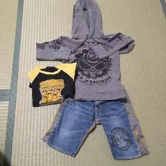 ヒスミニ110cm パーカー Tシャツ ハーフパンツ