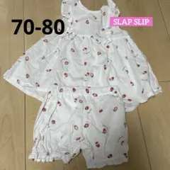 【SLAP SLIP】いちご柄 ワンピース ブルマ セットアップ 70 80のサムネイル