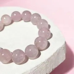 16㎜大玉の虹♡存在感抜群♡大玉ローズクォーツ♡内径18ブレス
