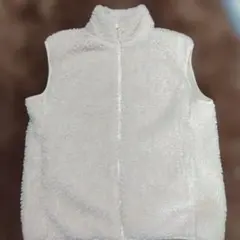 ホワイト フリースベスト M