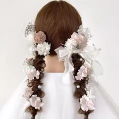成人式 結婚式 卒業式 髪飾り 前撮り ヘアアクセサリー ツインテール -355