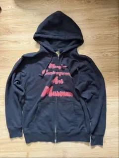 HUNG BOG 短丈ダブルジップパーカー　size S
