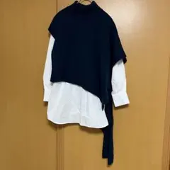 MURUA ムルーア　ベストレイヤードシャツワンピース