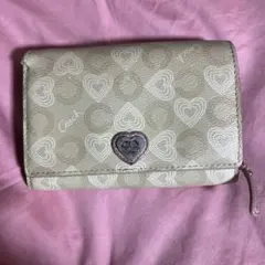 COACH コーチ　二つ折り　財布　ハート柄　ウェイバリー