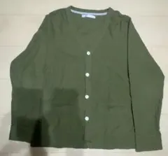 ikka Vネックカーディガン Mサイズ オリーブ