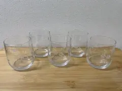 花柄　ガラス　コップ　5個セット