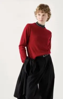 【美品】UNIQLO レッド 長袖ニットセーター XL