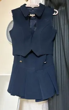 an ノースリーブ セットアップ オープンバスト セクシー フレアミニドレス