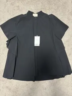 未使用☆バックフレア ショートスリーブ ブラウス☆ユナイテッド