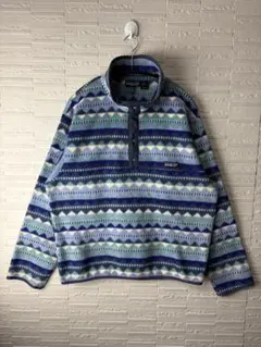 90s patagonia USA製　ダイヤモンド柄 フリースシンチラジャケット