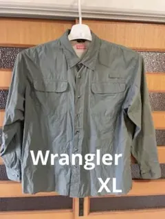 Wrangler XL オリーブグリーン長袖シャツ ワークシャツのサムネイル